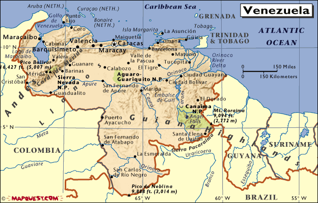 mapa - Venezuelai Köztársaság